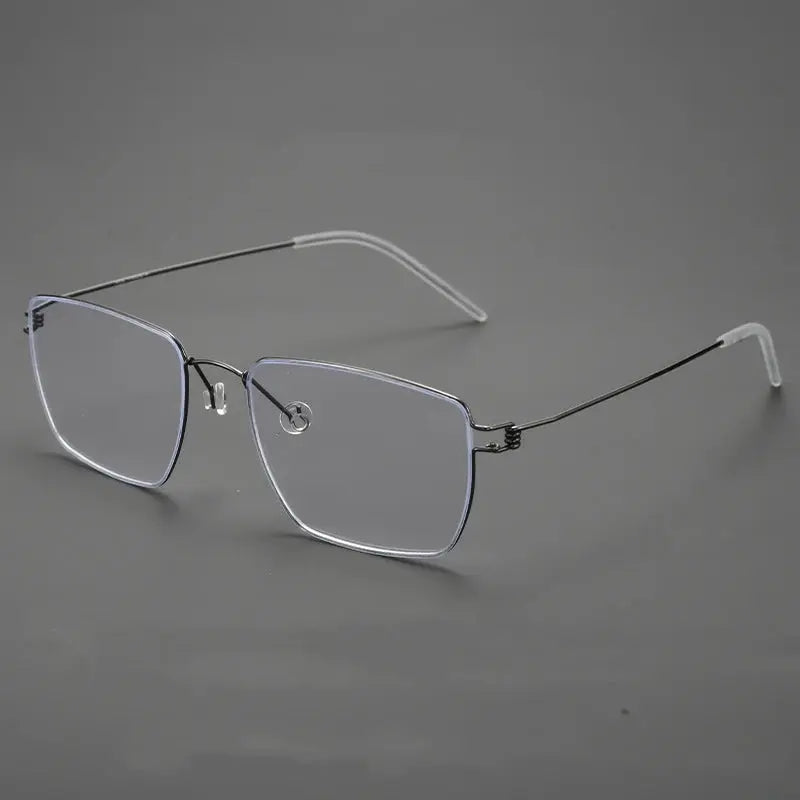 Women's Square Full Rim Titanium Screwless Prescription Glasses 360175 — view 4 | Rx Spectacle