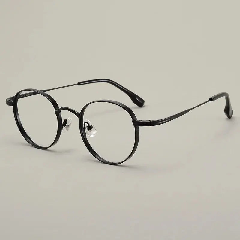 Unisex Oval Full Rim Titanium Prescription Glasses 310521 — view 7 | Rx Spectacle