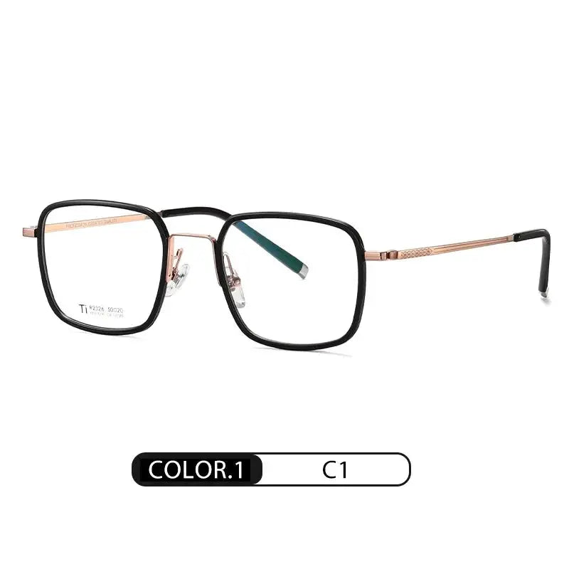 Women's Square Full Rim Titanium Prescription Glasses 72326 — view 5 | Rx Spectacle