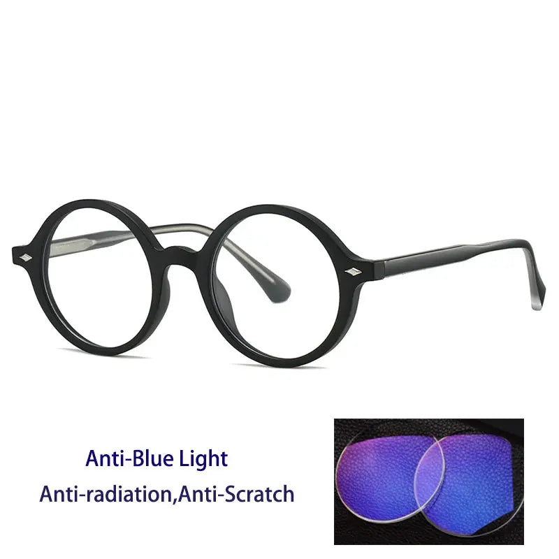 Unisex Round Full Rim Alloy Prescription Glasses 280190 — view 7 | Rx Spectacle