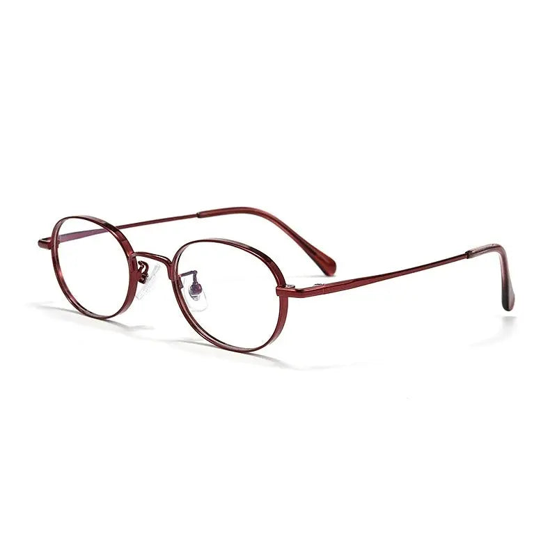 Women's Oval Full Rim Titanium Prescription Glasses 744480 — view 7 | Rx Spectacle