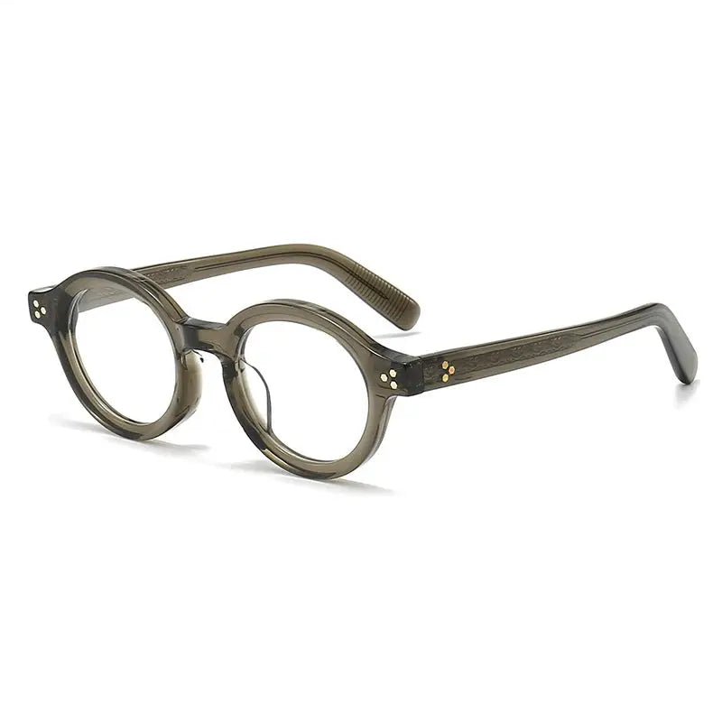Unisex Round Full Rim Acetate Prescription Glasses 94148 — view 5 | Rx Spectacle