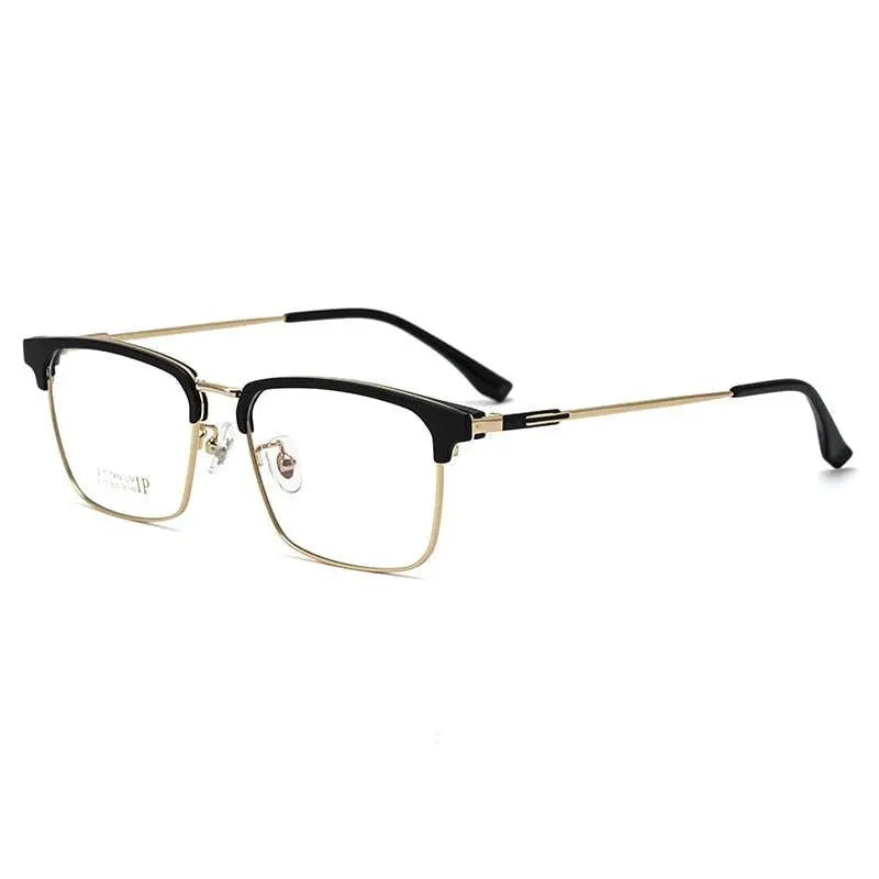 Men's Square Full Rim Titanium Prescription Glasses 2310yj — view 2 | Rx Spectacle