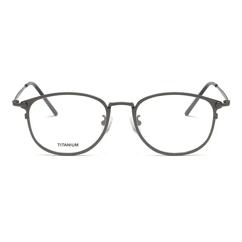 Unisex Round Full Rim Titanium Prescription Glasses J1073 — view 5 | Rx Spectacle