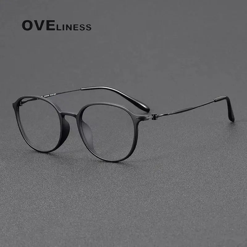Women's Oval Full Rim Titanium Prescription Glasses 88666 — view 3 | Rx Spectacle