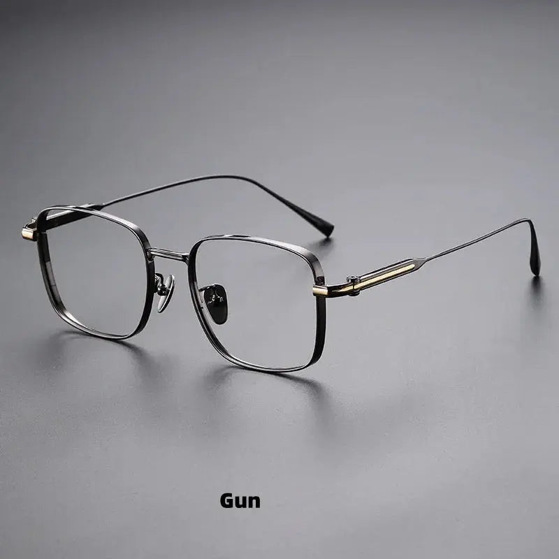 Men's Square Full Rim Titanium Prescription Glasses 809841 — view 4 | Rx Spectacle