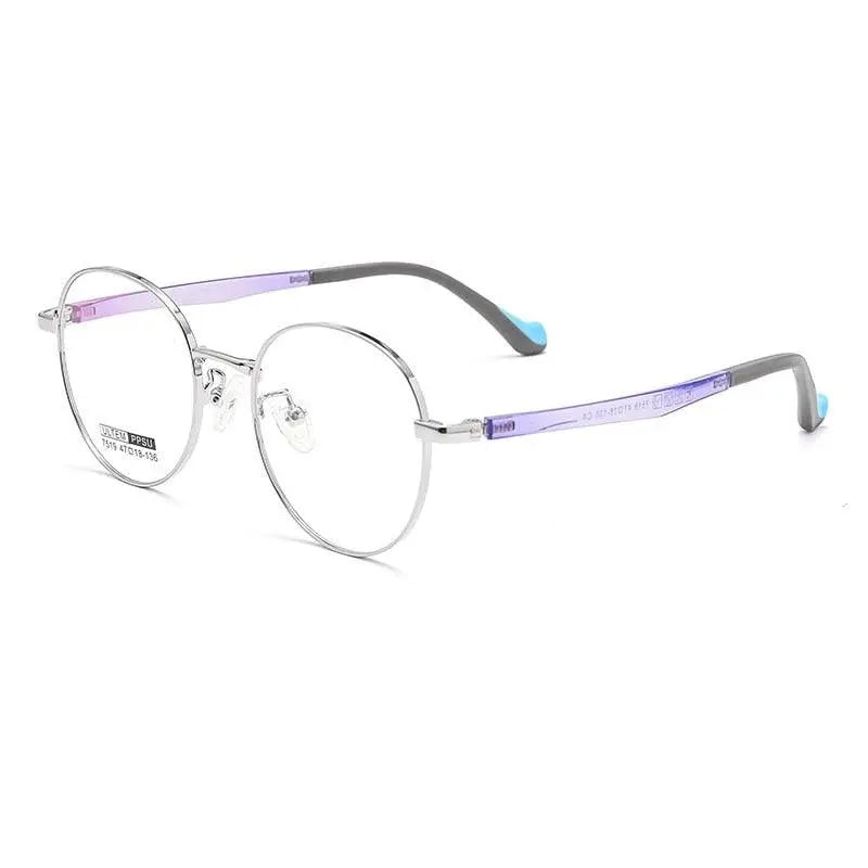 Unisex Round Full Rim Titanium Prescription Glasses 7519S — view 2 | Rx Spectacle