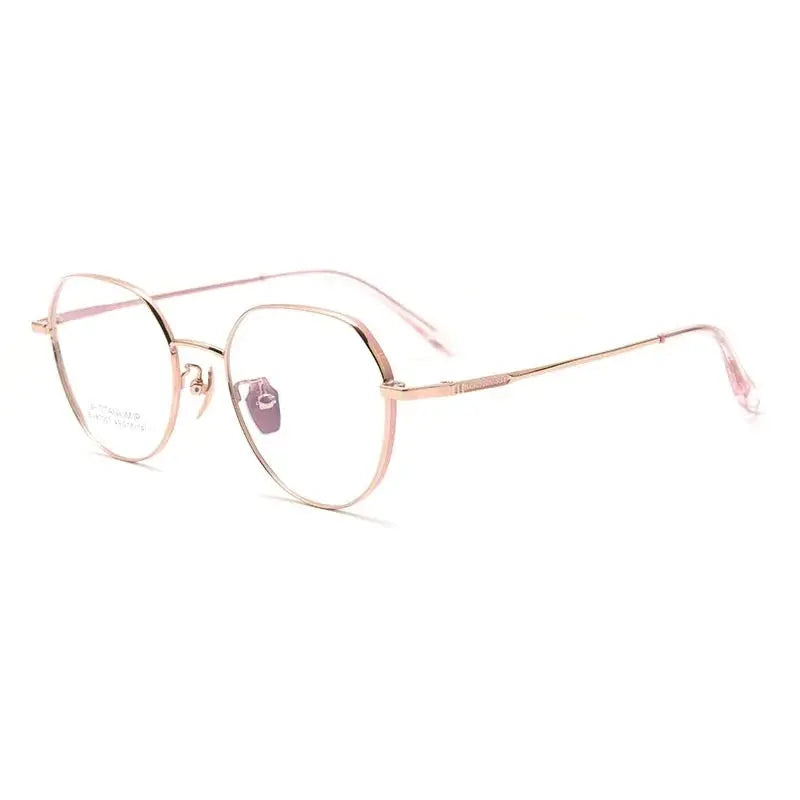 Women's Polygon Full Rim Titanium Prescription Glasses 87007 — view 8 | Rx Spectacle