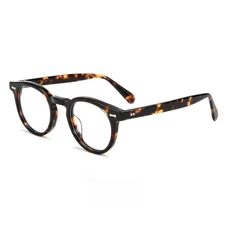 Unisex Round Full Rim Acetate Prescription Glasses Kbt9861 — view 7 | Rx Spectacle