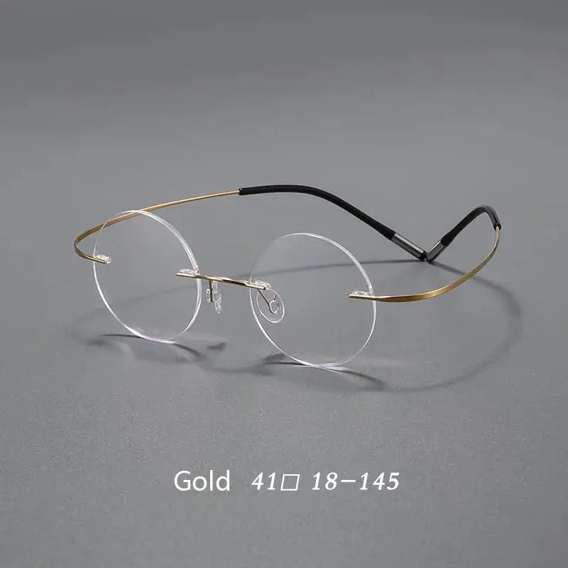 Women's Round Rimless Titanium Prescription Glasses 034000 — view 4 | Rx Spectacle