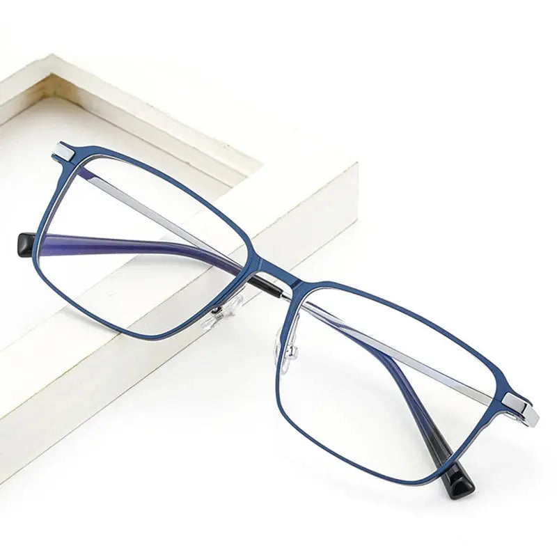 Unisex Square Full Rim Titanium Prescription Glasses 505800 — view 1 | Rx Spectacle