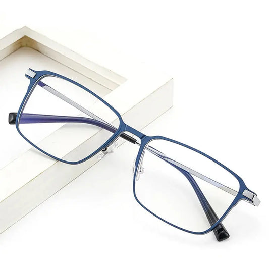 Unisex Square Full Rim Titanium Prescription Glasses 505800 — view 1 | Rx Spectacle