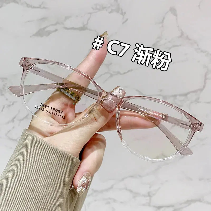 Unisex Oval Full Rim TR90 Prescription Glasses 12918 — view 9 | Rx Spectacle