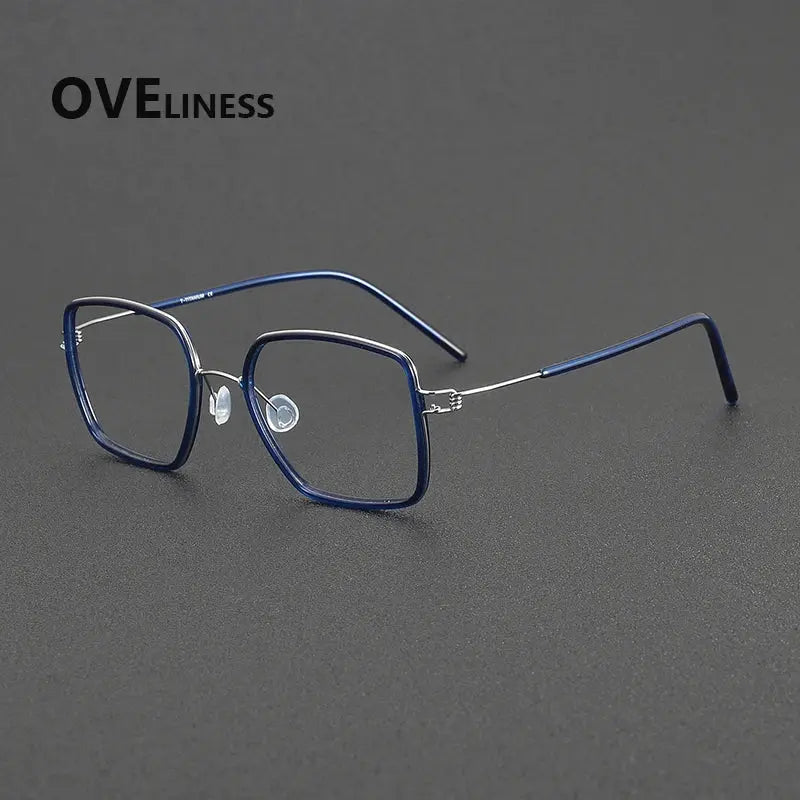 Women's Polygon Full Rim Titanium Prescription Glasses 381046 — view 4 | Rx Spectacle