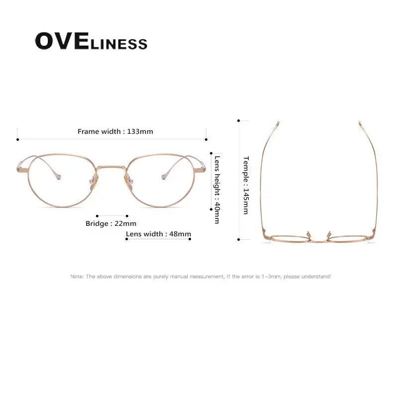 Women's Oval Full Rim Titanium Prescription Glasses 133229 — view 2 | Rx Spectacle
