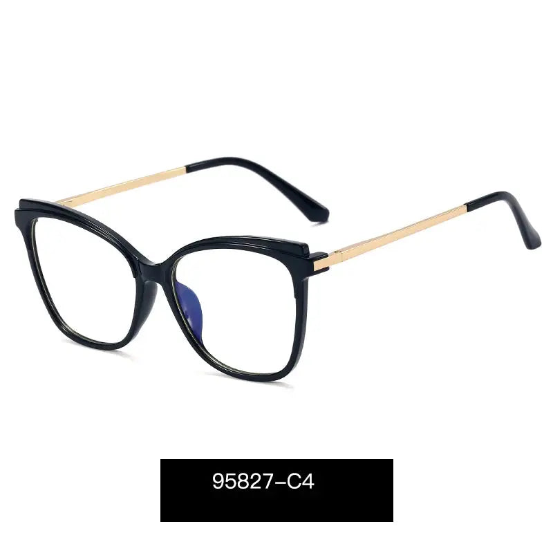 Women's Cat Eye Full Rim Alloy Prescription Glasses 95827 — view 3 | Rx Spectacle