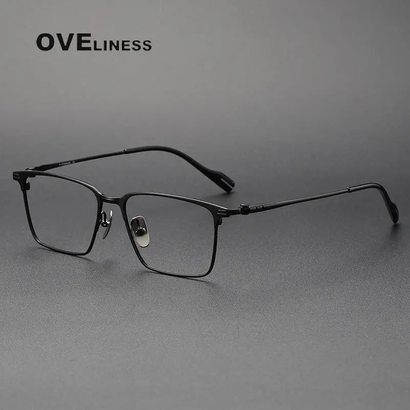 Men's Browline Full Rim Titanium Prescription Glasses 370800 — view 4 | Rx Spectacle