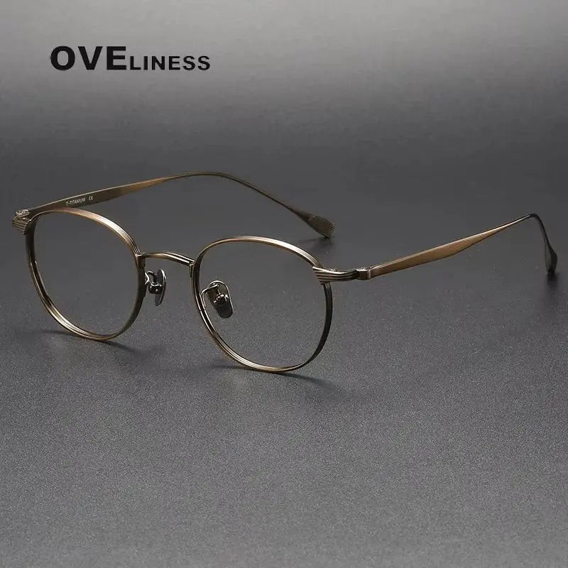 Women's Oval Full Rim Titanium Prescription Glasses 922184 — view 5 | Rx Spectacle