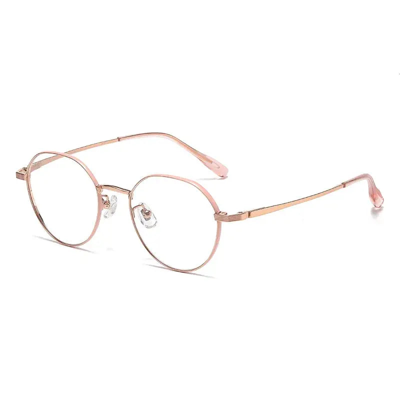 Unisex Polygon Full Rim Titanium Flat Top Prescription Glasses 98669 — view 3 | Rx Spectacle