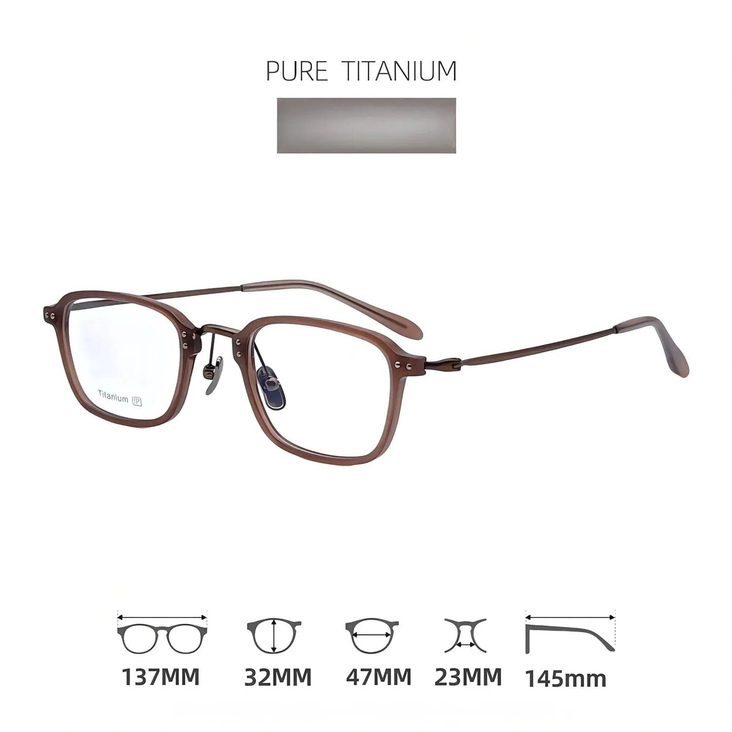 Women's Polygon Full Rim Titanium Prescription Glasses 72360 — view 4 | Rx Spectacle