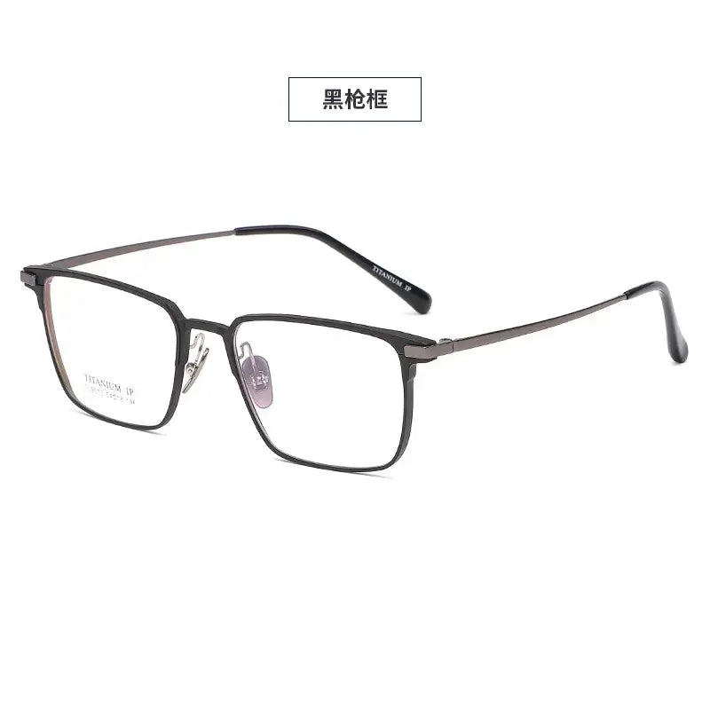 Unisex Square Full Rim Titanium Prescription Glasses 669011 — view 4 | Rx Spectacle