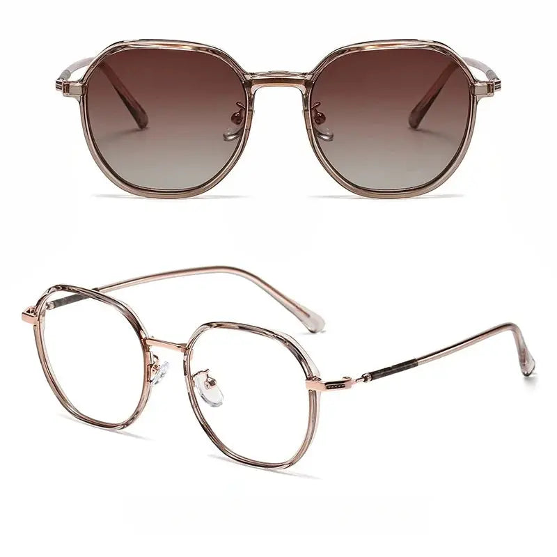 Women's Polygon Full Rim TR90 Clip-On Prescription Glasses 727422 — view 5 | Rx Spectacle