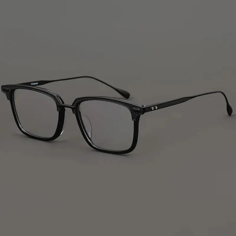 Unisex Square Full Rim Titanium Prescription Glasses 192085 — view 6 | Rx Spectacle