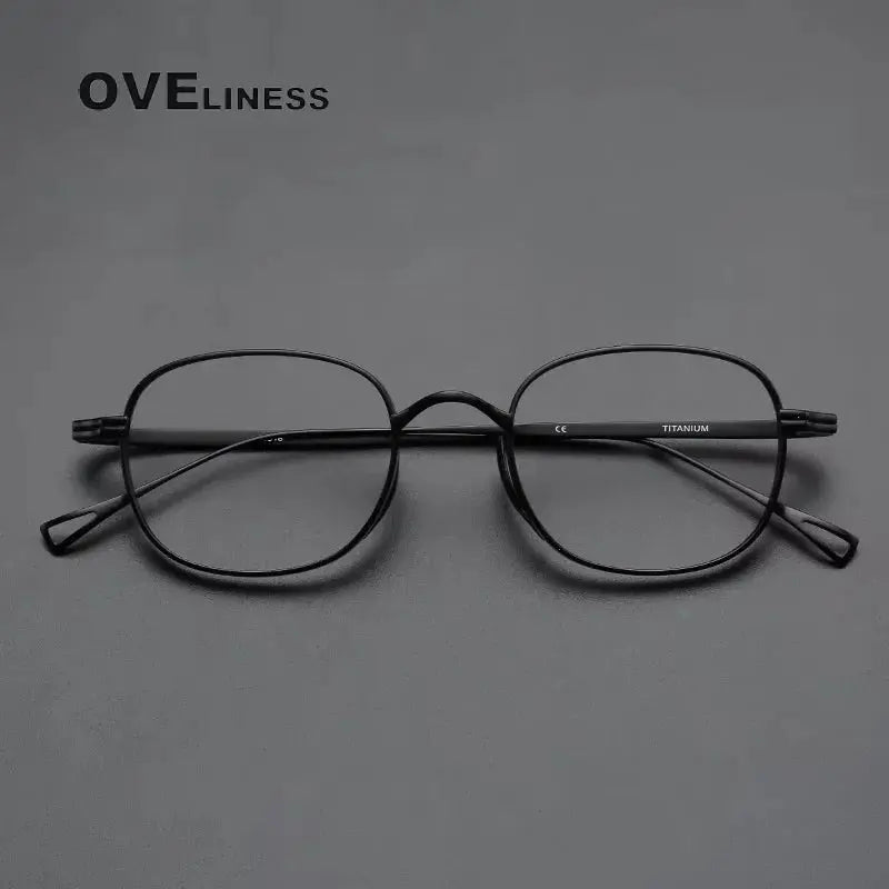 Unisex Oval Full Rim Titanium Prescription Glasses 810518 — view 4 | Rx Spectacle