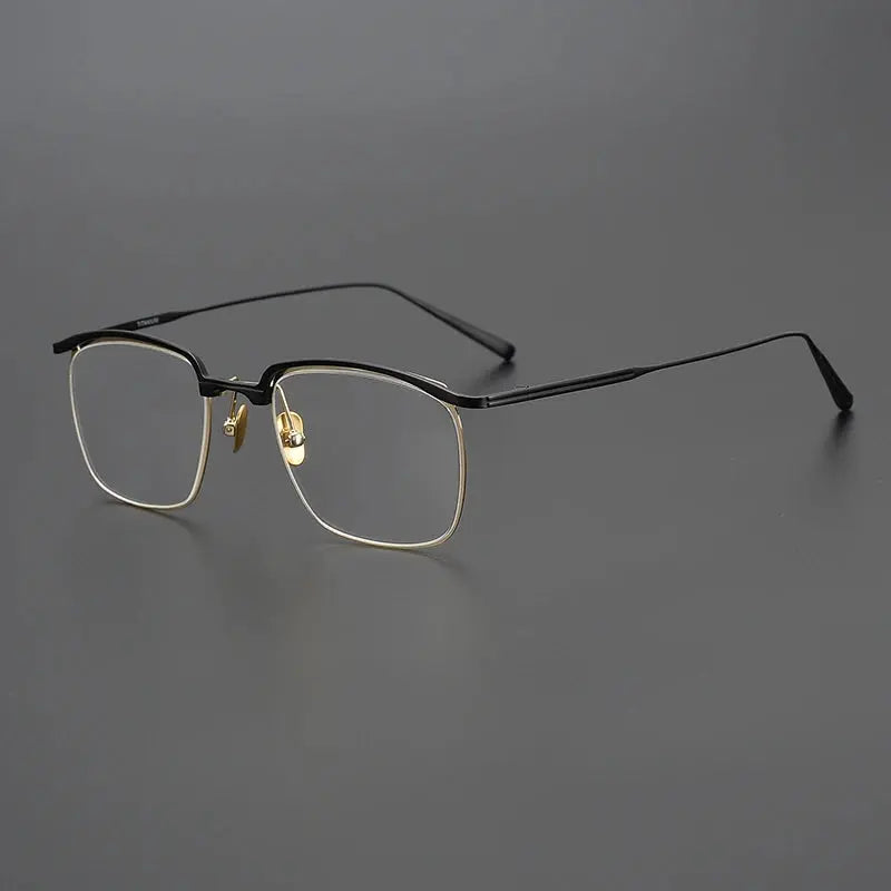 Men's Browline Full Rim Titanium Prescription Glasses 63145 — view 6 | Rx Spectacle