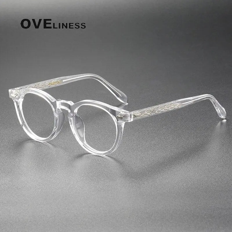 Unisex Round Full Rim Titanium Prescription Glasses 505 — view 5 | Rx Spectacle