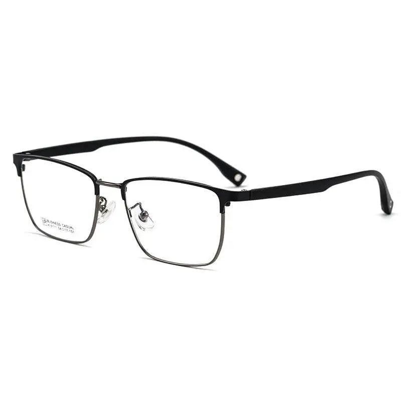 Men's Square Full Rim Titanium Prescription Glasses K9111 — view 9 | Rx Spectacle