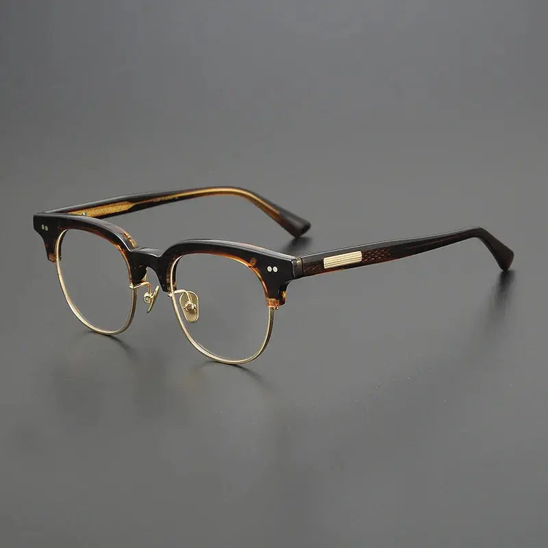 Unisex Square Full Rim Titanium Prescription Glasses 77015 — view 1 | Rx Spectacle