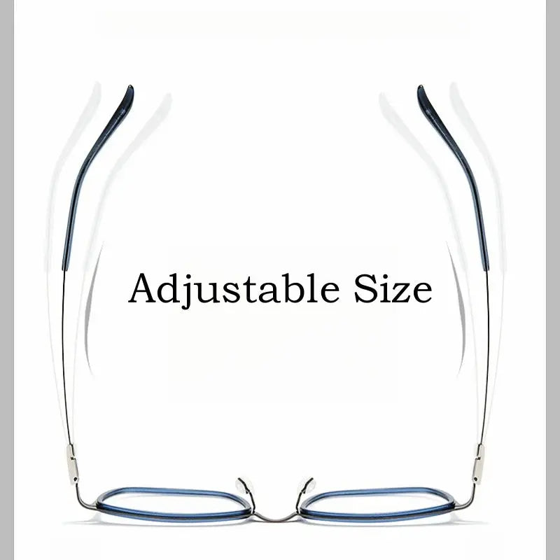 Unisex Square Full Rim Titanium Prescription Glasses Y7910 — view 7 | Rx Spectacle