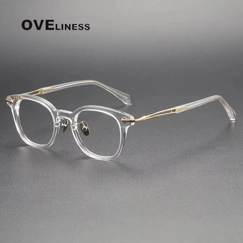 Unisex Oval Full Rim Titanium Prescription Glasses 814047 — view 5 | Rx Spectacle
