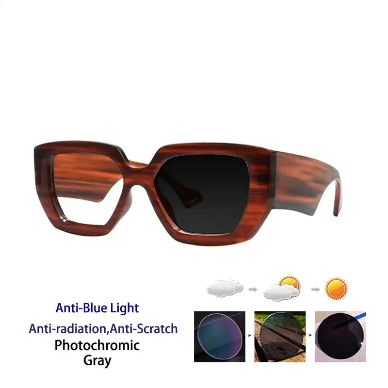 Unisex Square Full Rim Acetate Reading Glasses 86320 — view 3 | Rx Spectacle
