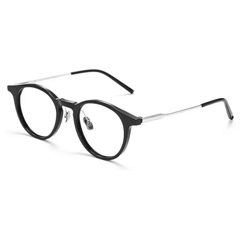 Unisex Round Full Rim Titanium Prescription Glasses 368111 — view 5 | Rx Spectacle