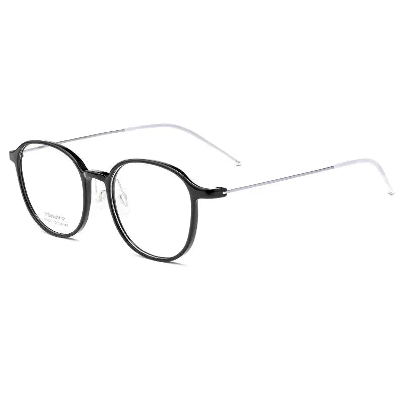 Women's Square Full Rim Titanium Prescription Glasses 75821 — view 7 | Rx Spectacle