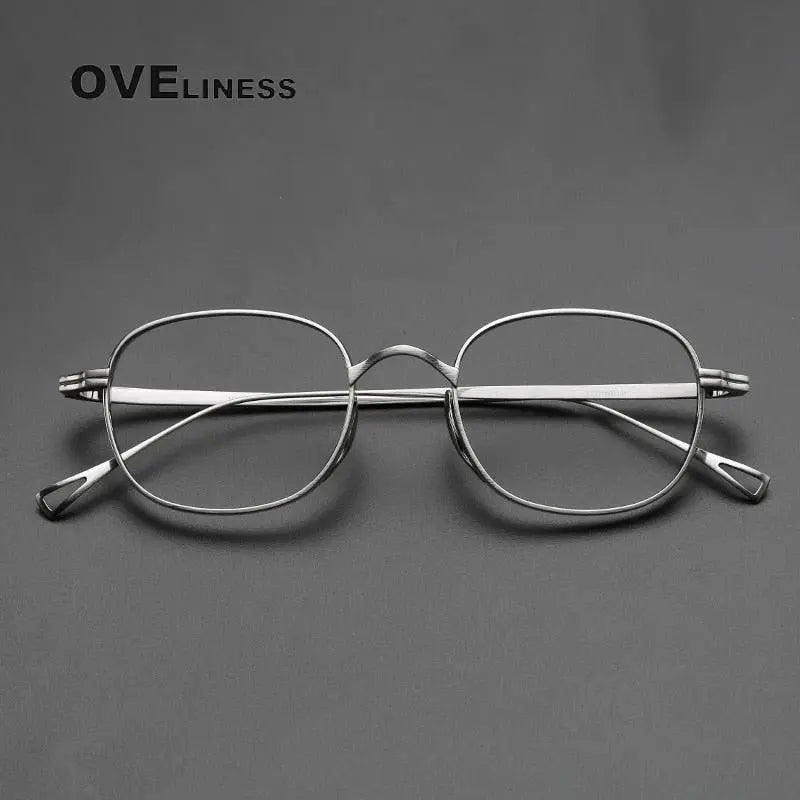 Unisex Round Full Rim Titanium Prescription Glasses 10518s — view 2 | Rx Spectacle