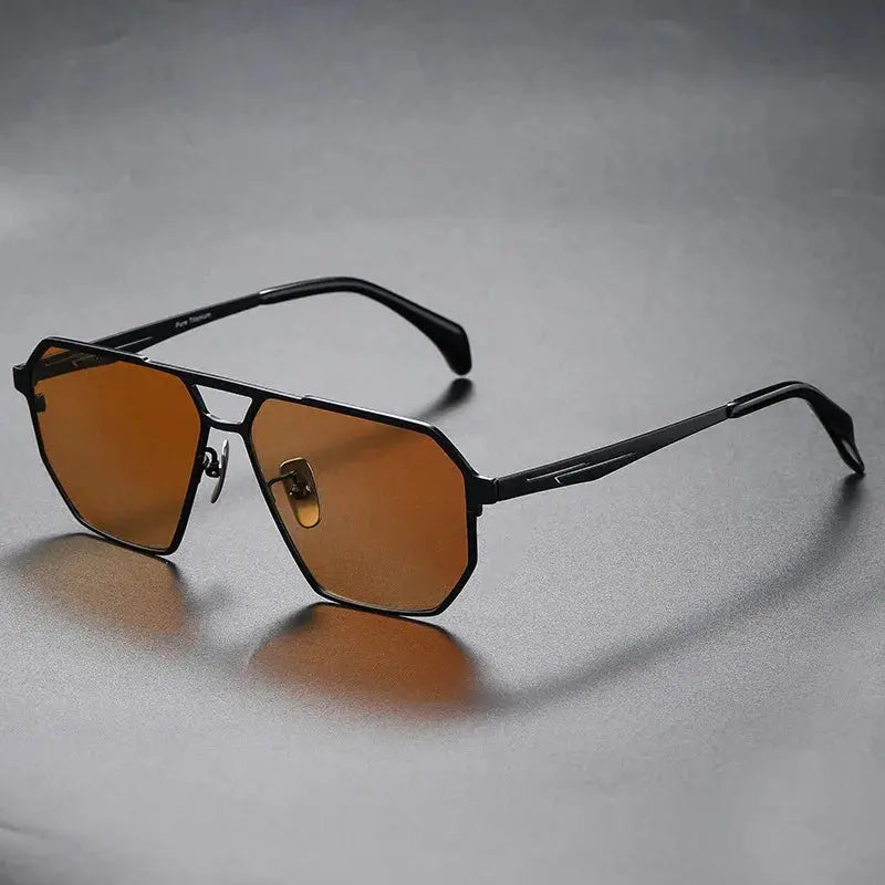 Unisex Oval Full Rim Titanium Double Bridge Prescription Glasses 350001 — view 3 | Rx Spectacle