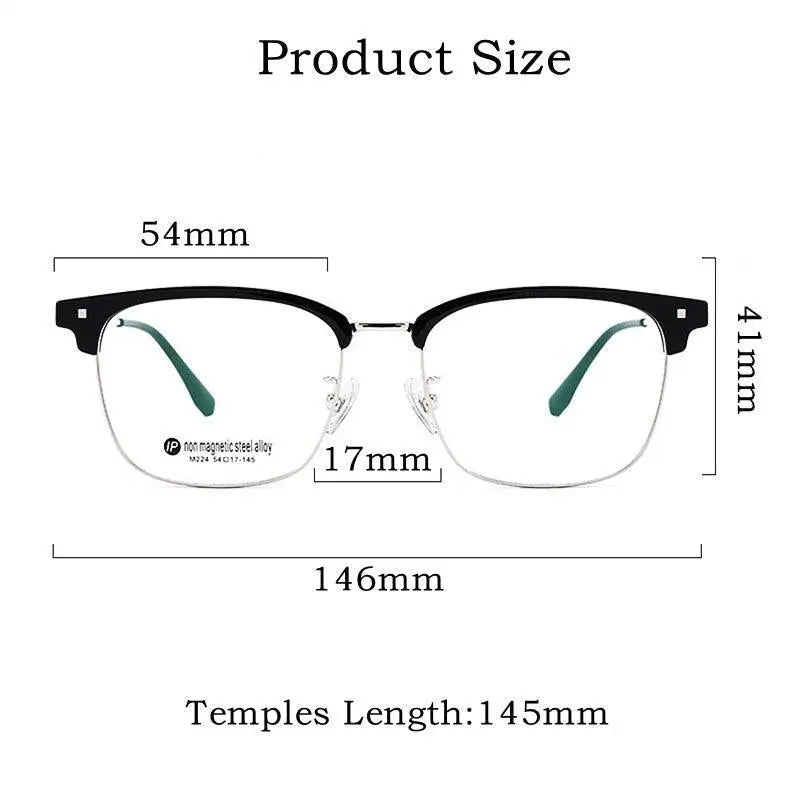 Men's Square Full Rim Acetate Prescription Glasses M224 — view 6 | Rx Spectacle