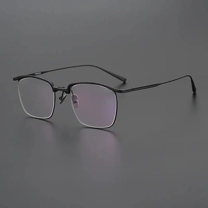 Men's Browline Full Rim Titanium Prescription Glasses 63145 — view 5 | Rx Spectacle