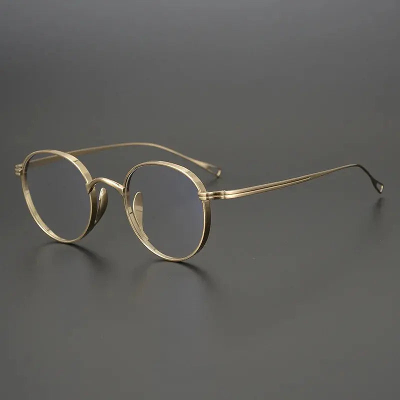 Unisex Oval Full Rim Titanium Prescription Glasses 77113 — view 2 | Rx Spectacle