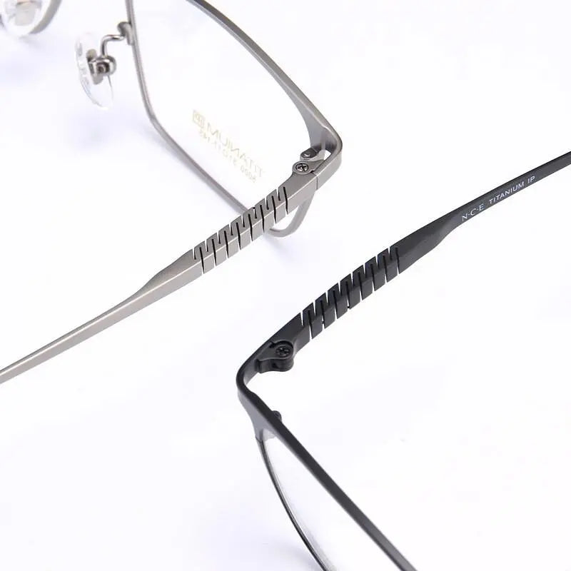 Unisex Square Full Rim Titanium Prescription Glasses 5000 — view 6 | Rx Spectacle