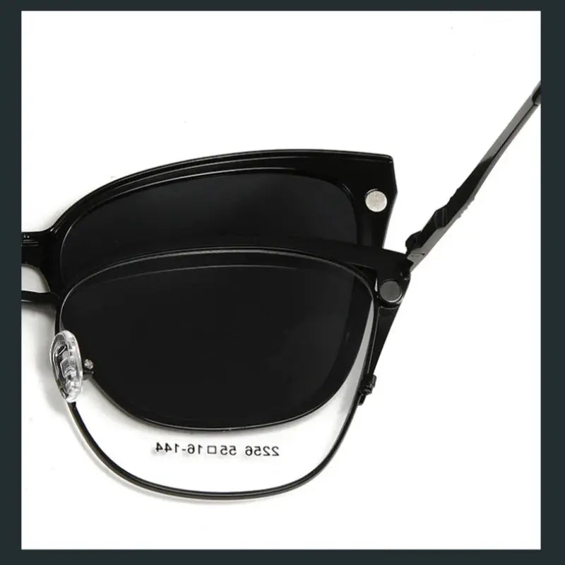 Women's Cat Eye Full Rim Alloy Clip-On Prescription Glasses 2256 — view 4 | Rx Spectacle