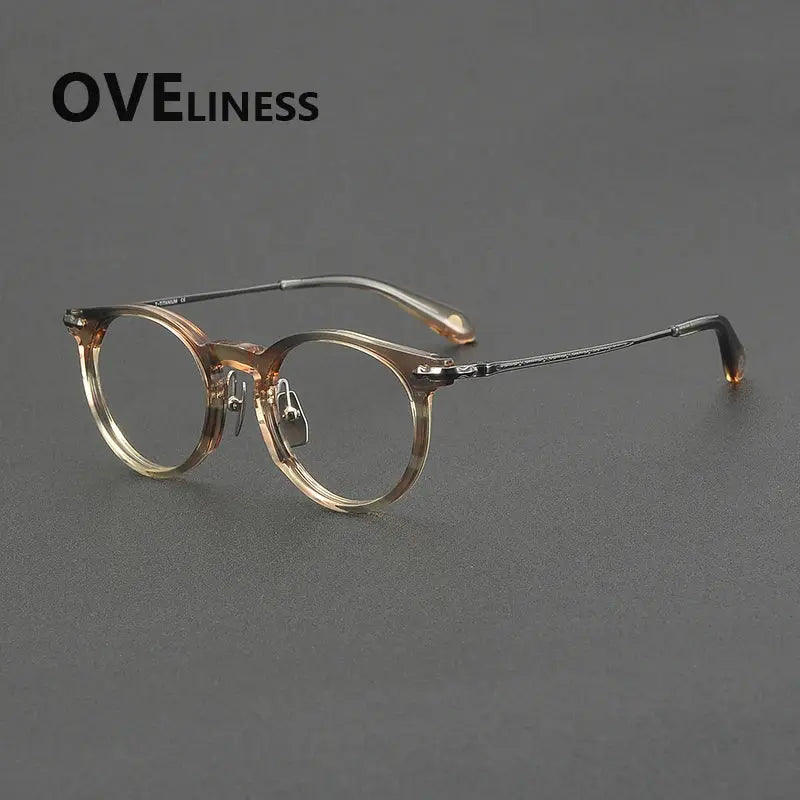 Unisex Round Full Rim Titanium Prescription Glasses 322147 — view 6 | Rx Spectacle