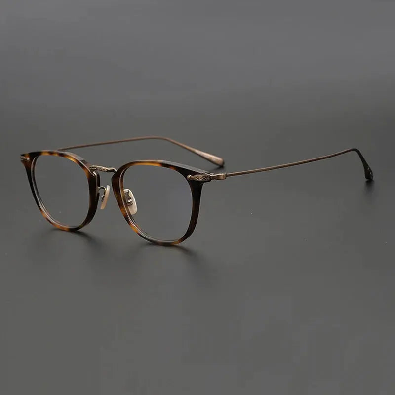 Unisex Square Full Rim Titanium Prescription Glasses 5307 — view 5 | Rx Spectacle