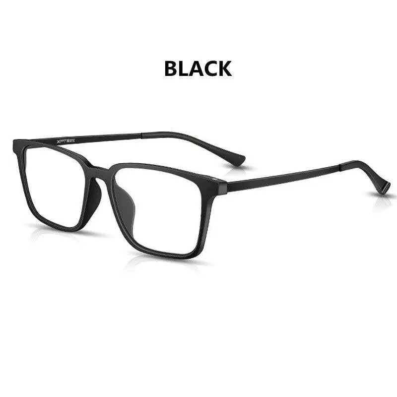 Unisex Square Full Rim Titanium Reading Glasses 150 — view 4 | Rx Spectacle