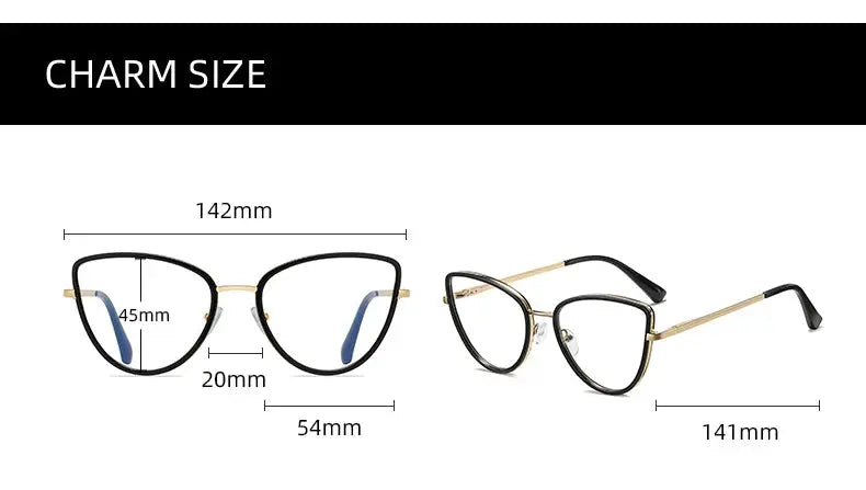 Women's Cat Eye Full Rim TR90 Prescription Glasses 95825 — view 2 | Rx Spectacle