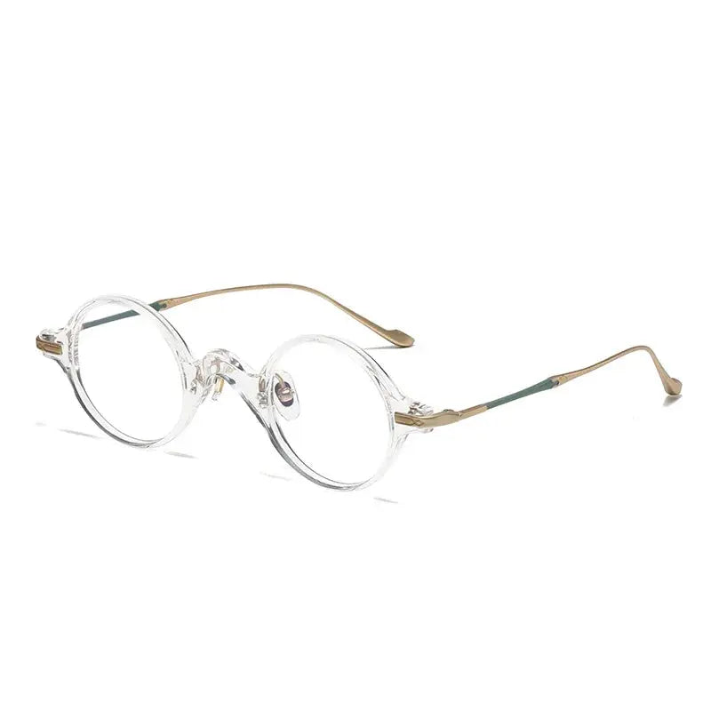 Unisex Round Full Rim Titanium Prescription Glasses 95950 — view 5 | Rx Spectacle