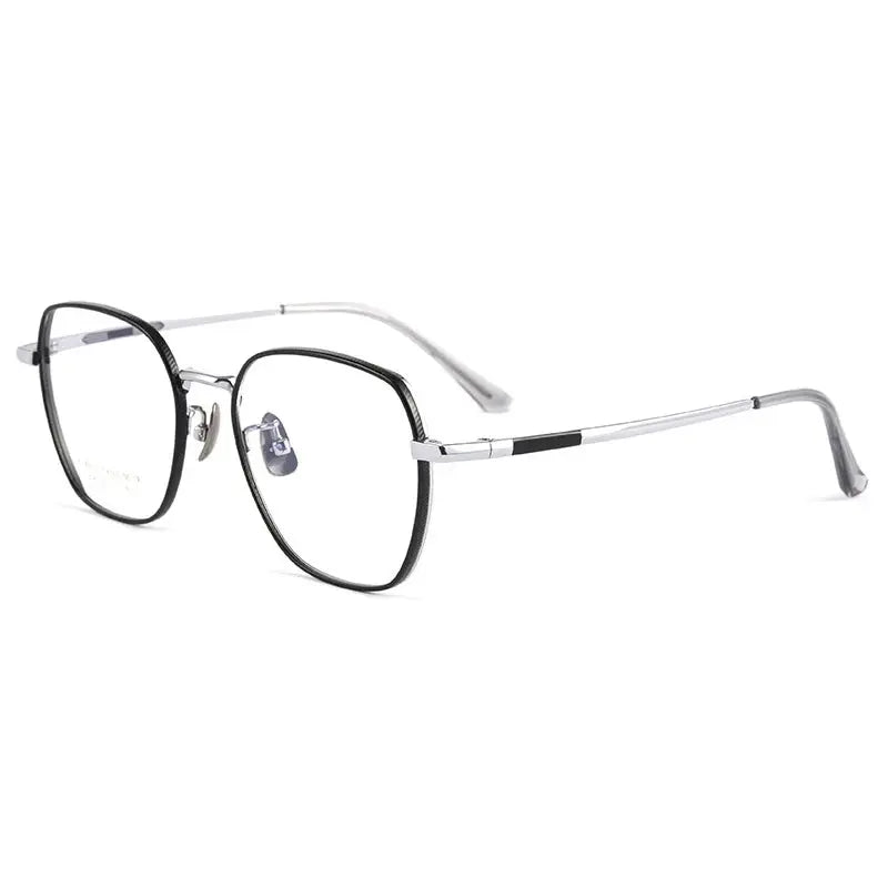 Women's Oval Full Rim Titanium Flat Top Prescription Glasses 20407 — view 6 | Rx Spectacle